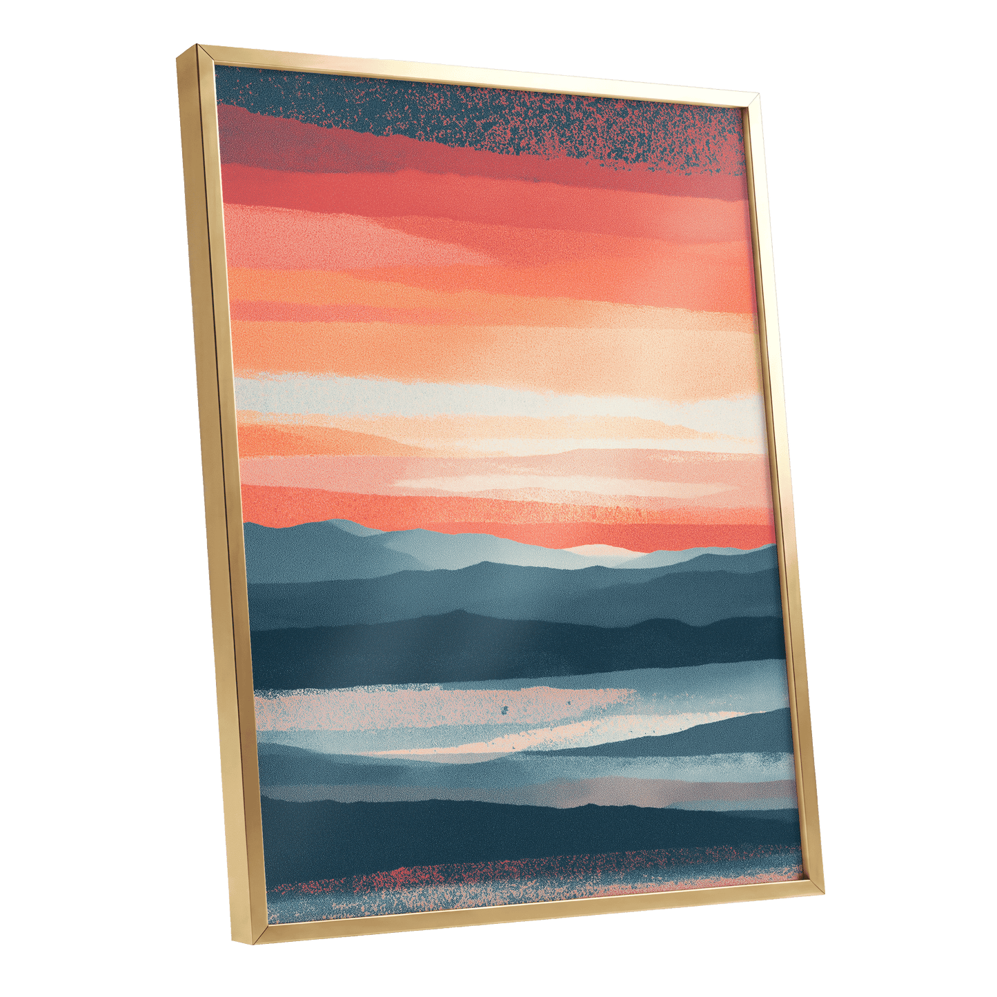 Ember Tide – gold framed poster option