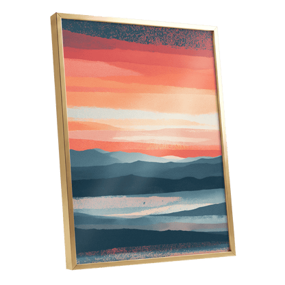 Ember Tide – gold framed poster option
