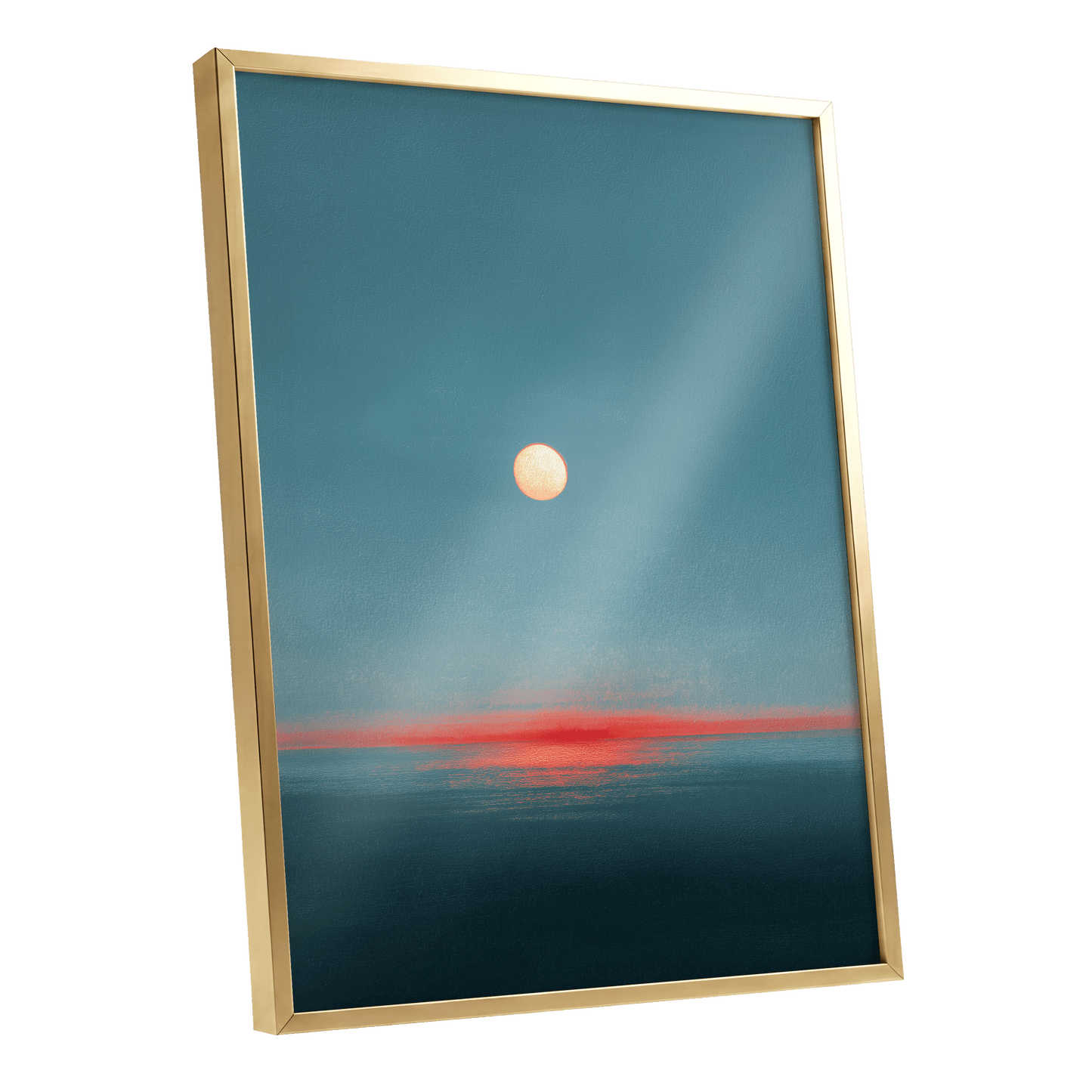 Ember Tide – gold framed poster option