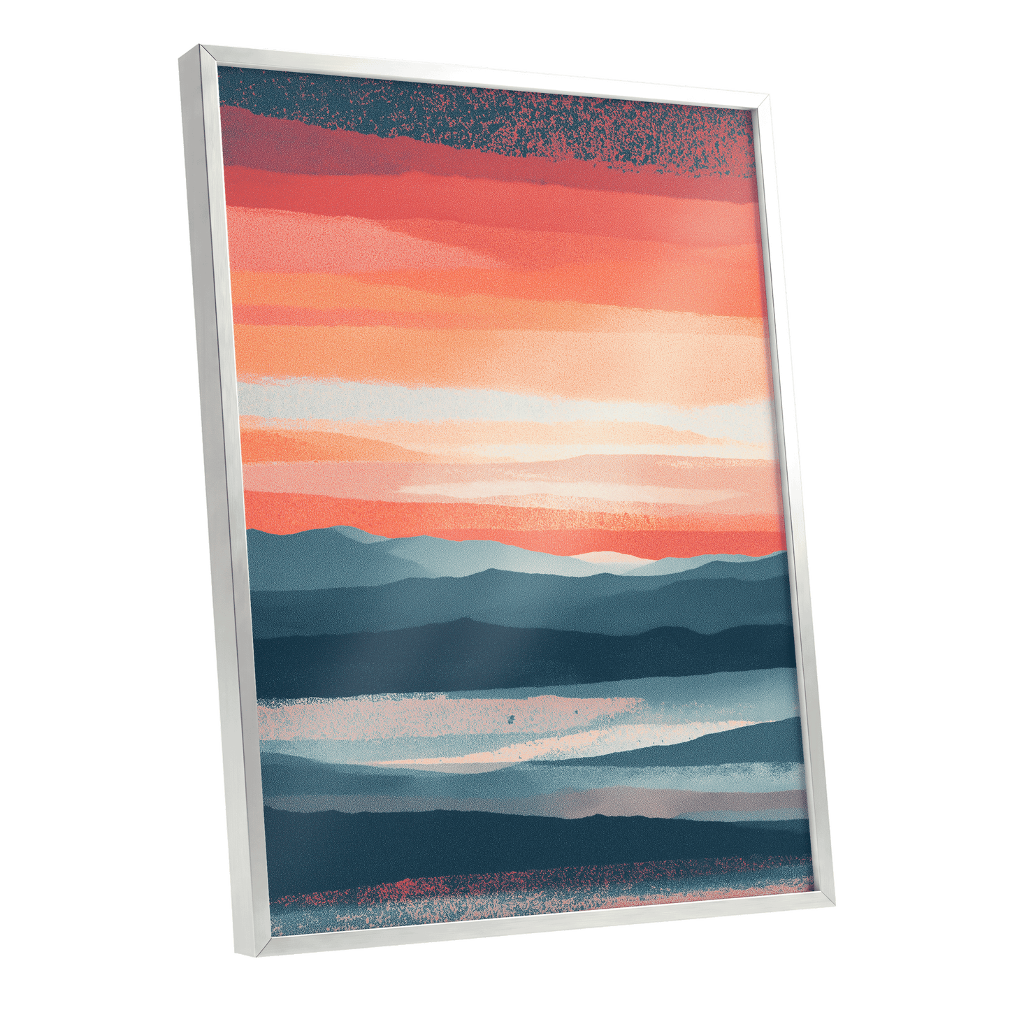 Ember Tide – silver framed poster option