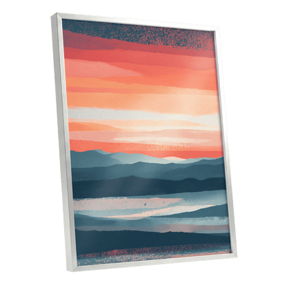 Ember Tide – silver framed poster option