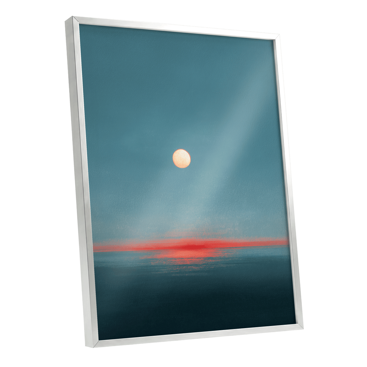 Ember Tide – silver framed poster option