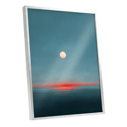Ember Tide – silver framed poster option