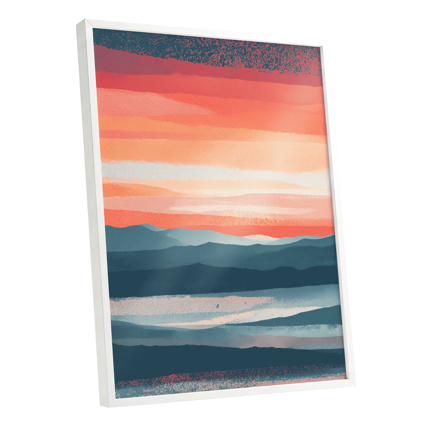 Ember Tide – white framed poster option