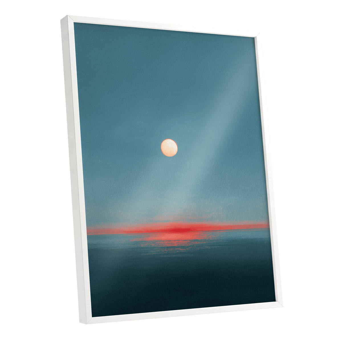 Ember Tide – white framed poster option