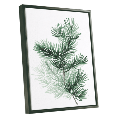 Evergreen Whispers – black framed canvas option