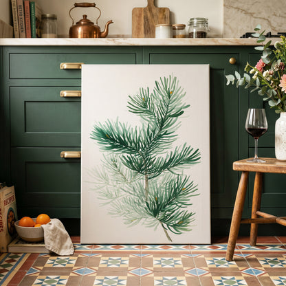 Evergreen Whispers – canvas wall art in a styled interior, gallery view 1