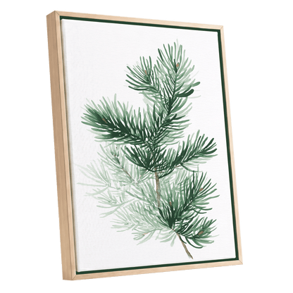 Evergreen Whispers – oak framed canvas option