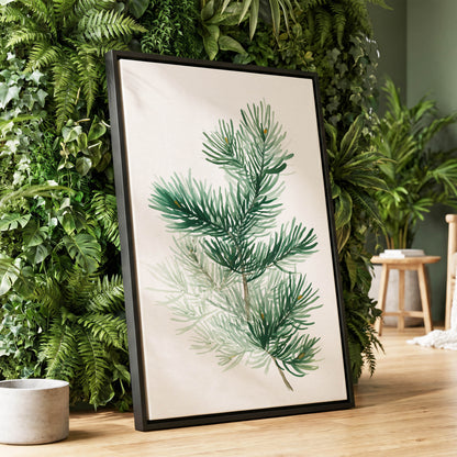 Evergreen Whispers – wall art displayed in a styled interior, gallery view 1