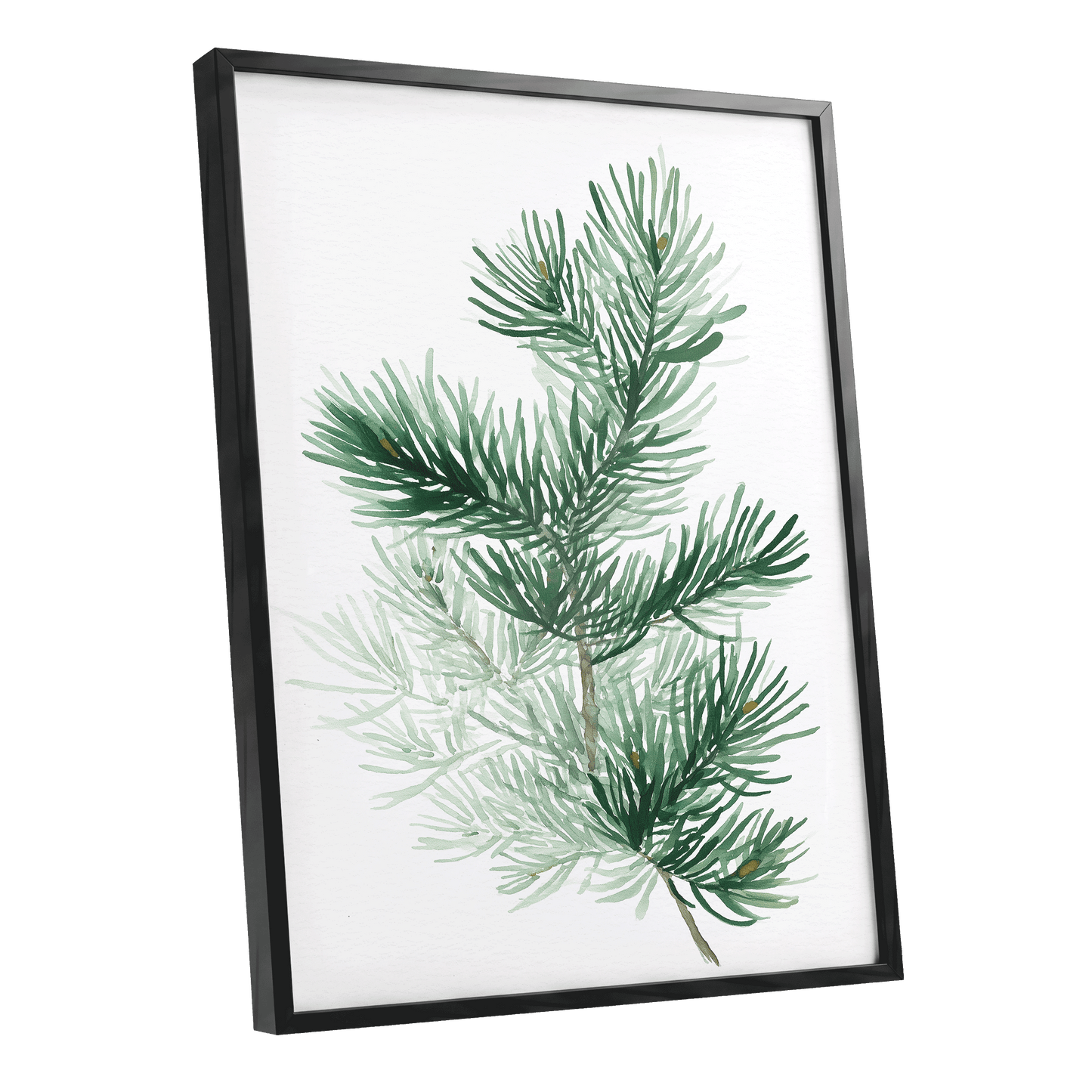 Evergreen Whispers – black framed poster option