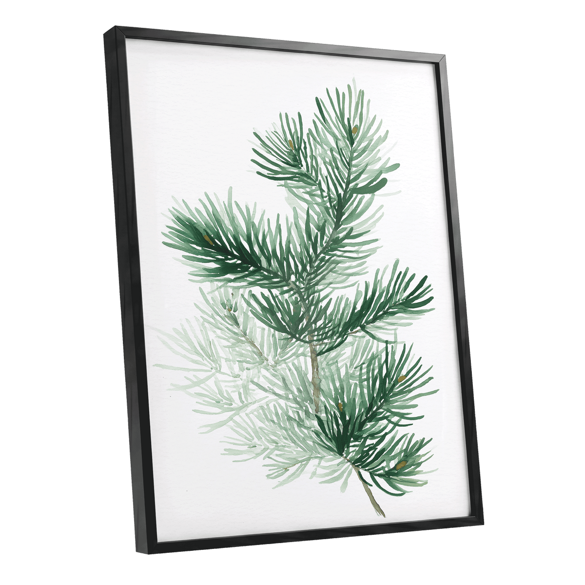 Evergreen Whispers – black framed poster option