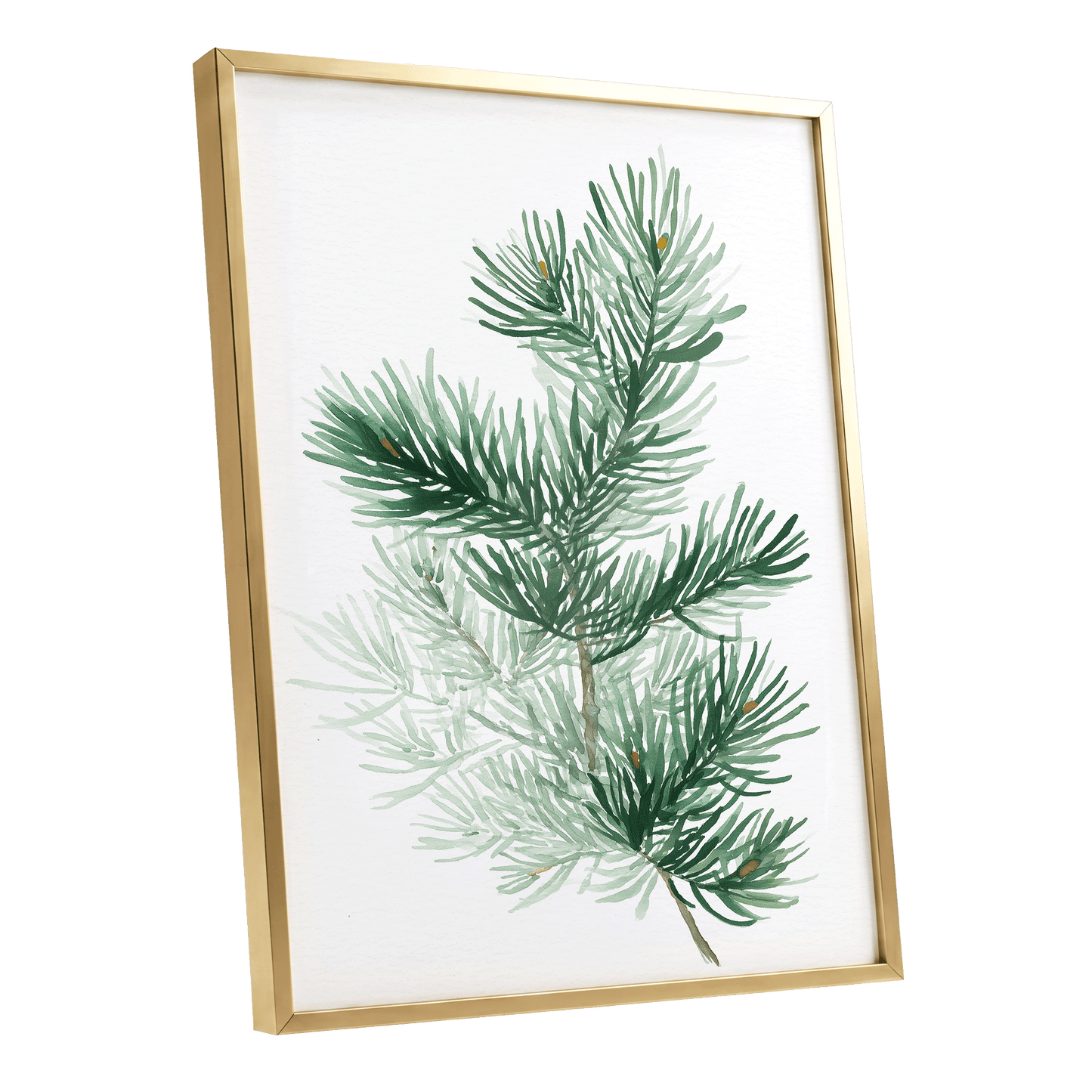 Evergreen Whispers – gold framed poster option