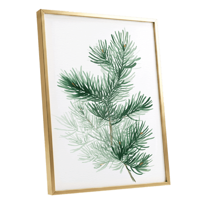 Evergreen Whispers – gold framed poster option