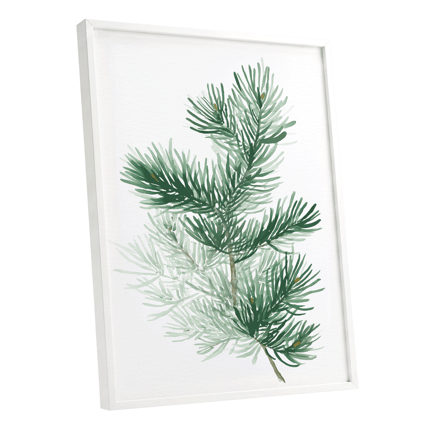 Evergreen Whispers – white framed poster option