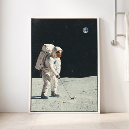 Fairway Among the Stars, black, white, gray minimalist wall art displayed in a styled interior, gallery view 8