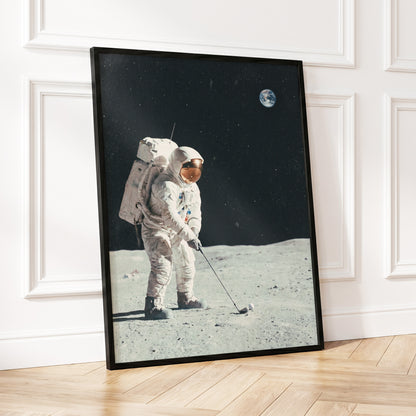 Fairway Among the Stars, black, white, gray minimalist wall art displayed in a styled interior, gallery view 9