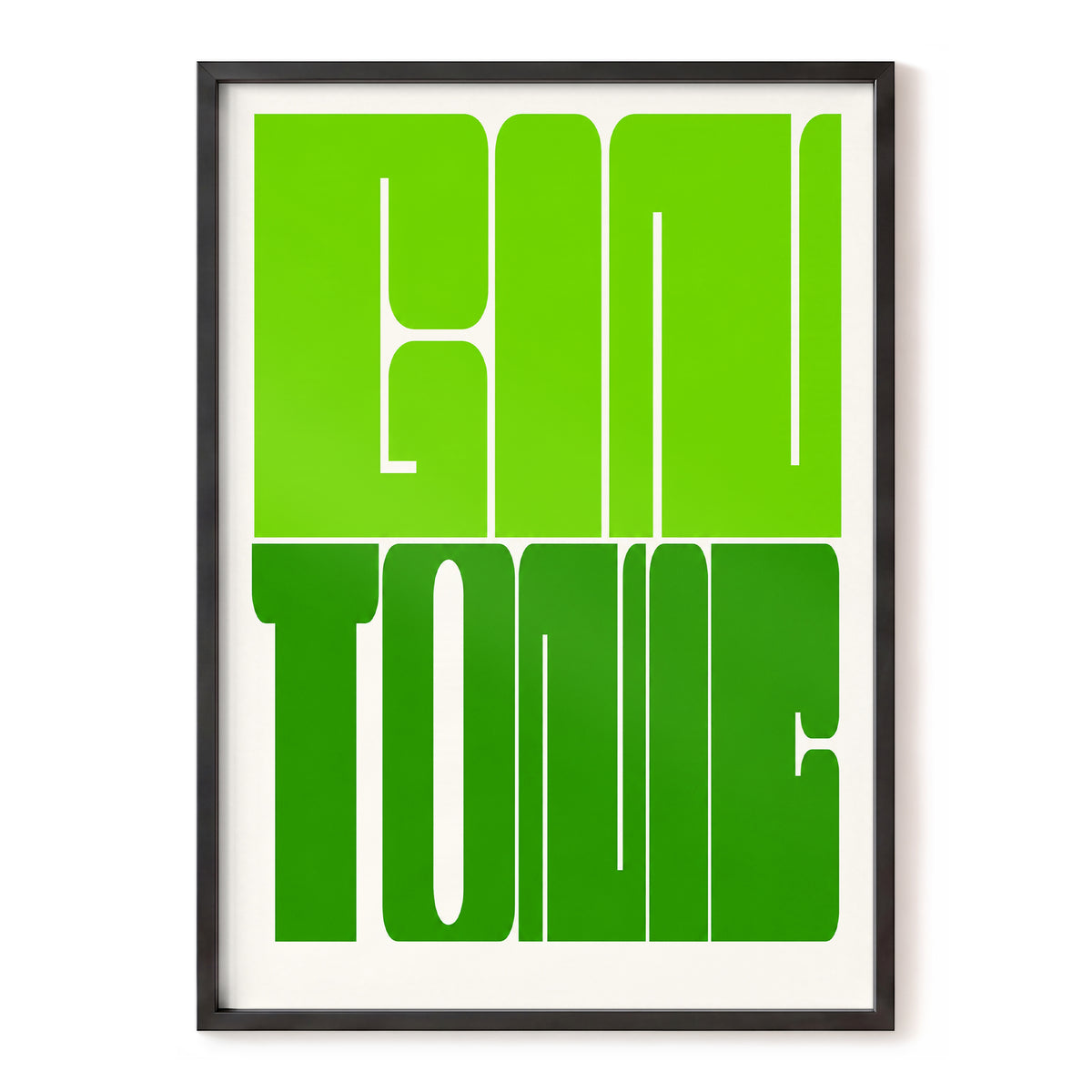 Fine Tone in Green, green, beige minimalist wall art, front artwork view