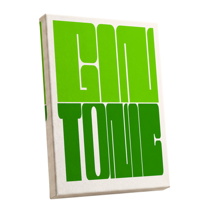 Fine Tone in Green, green, beige minimalist wall art shown as a stretched canvas wall art