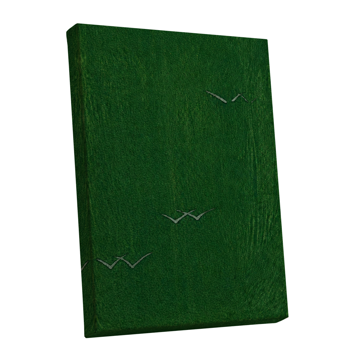 Flight Through Green, green, gray, black nature wall art shown as a stretched canvas wall art