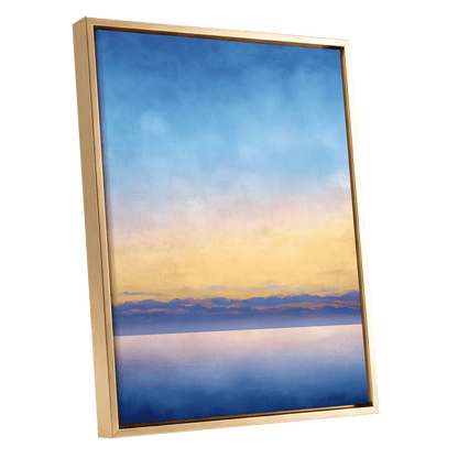Gilded Blue Horizon – gold framed canvas option