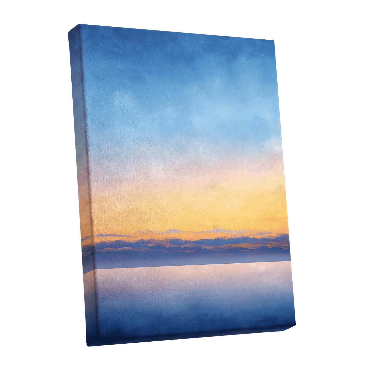 Gilded Blue Horizon – stretched canvas option