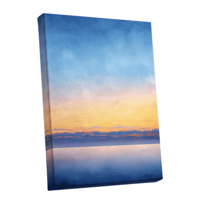 Gilded Blue Horizon – stretched canvas option