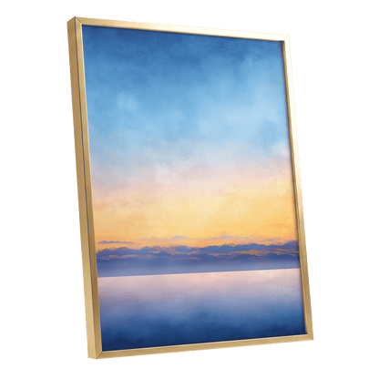 Gilded Blue Horizon – gold framed poster option