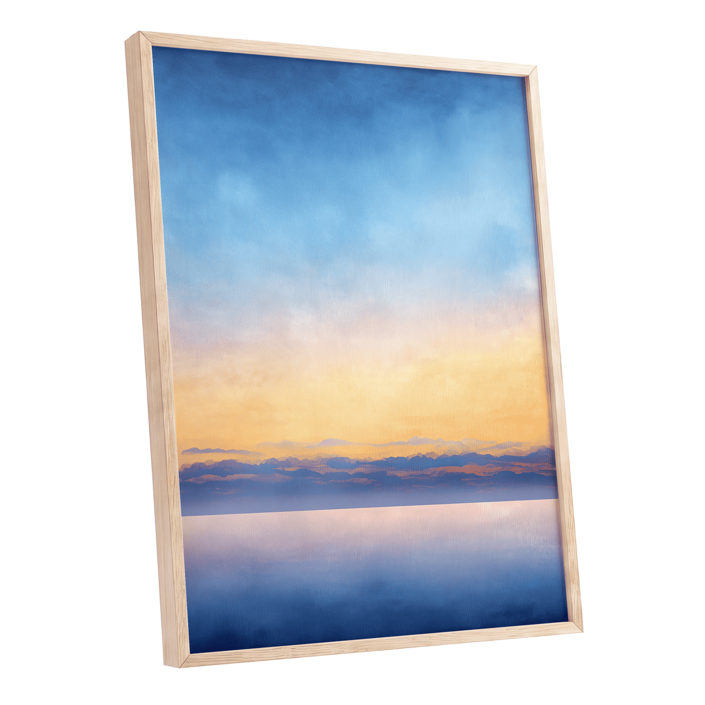 Gilded Blue Horizon – oak framed poster option