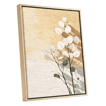 Gilded Botanical Shadows – oak framed canvas option