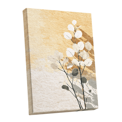 Gilded Botanical Shadows – stretched canvas option