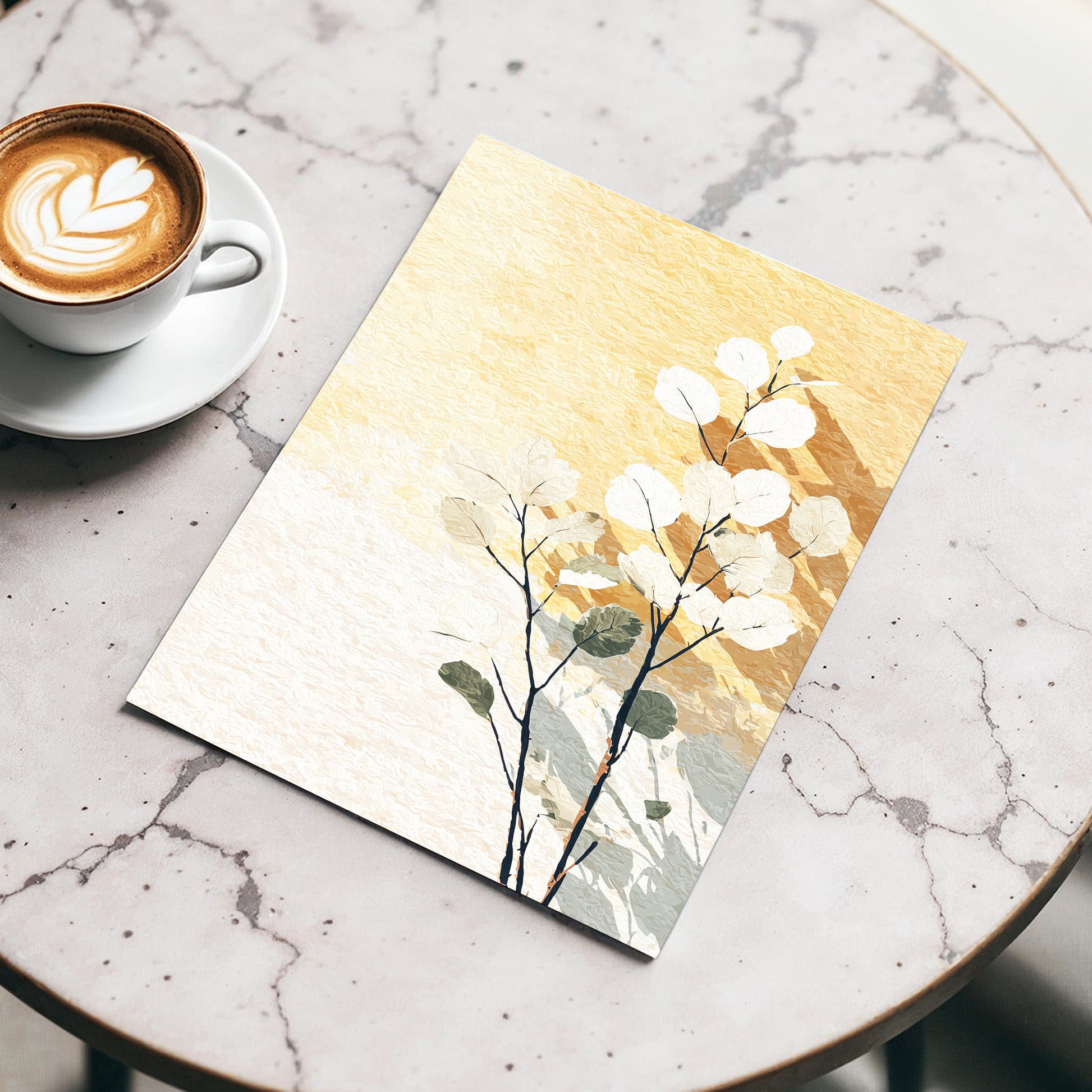 Gilded Botanical Shadows – wall art displayed in a styled interior, gallery view 3