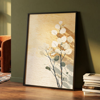 Gilded Botanical Shadows – wall art displayed in a styled interior, gallery view 4