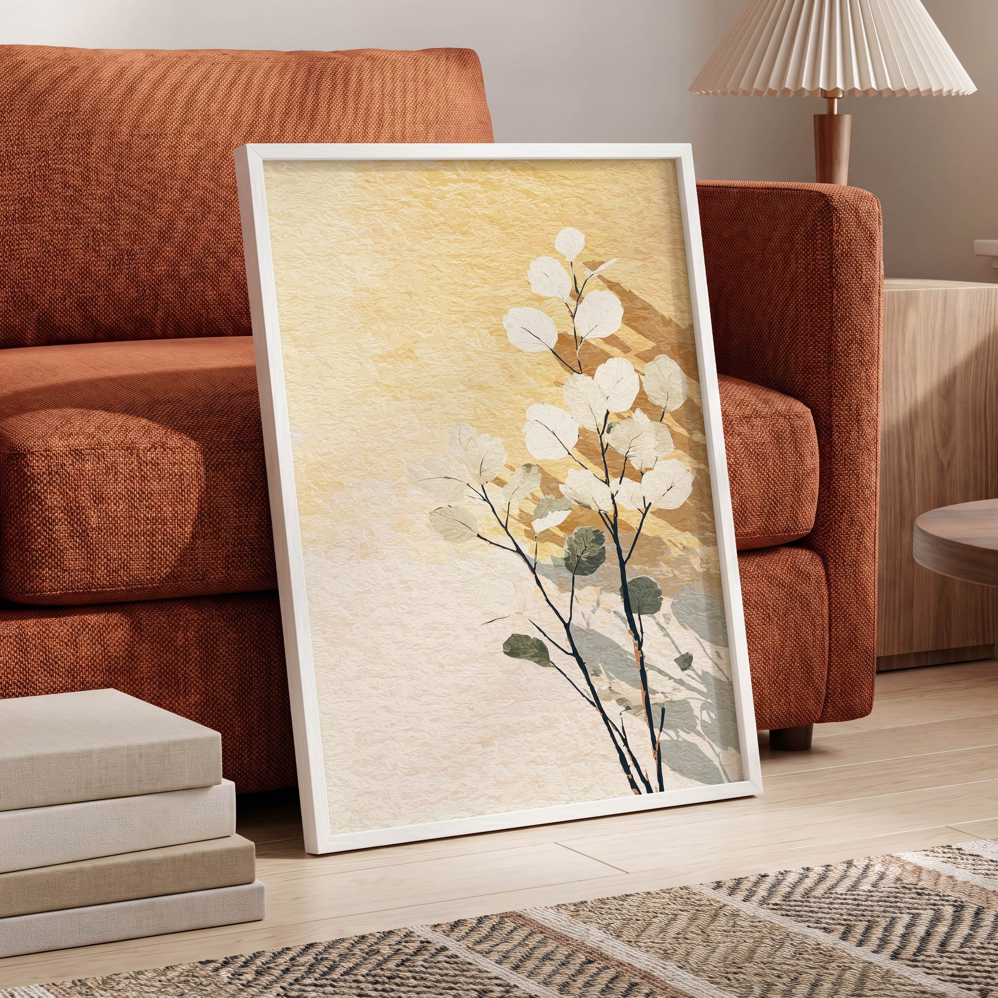 Gilded Botanical Shadows – wall art displayed in a styled interior, gallery view 6