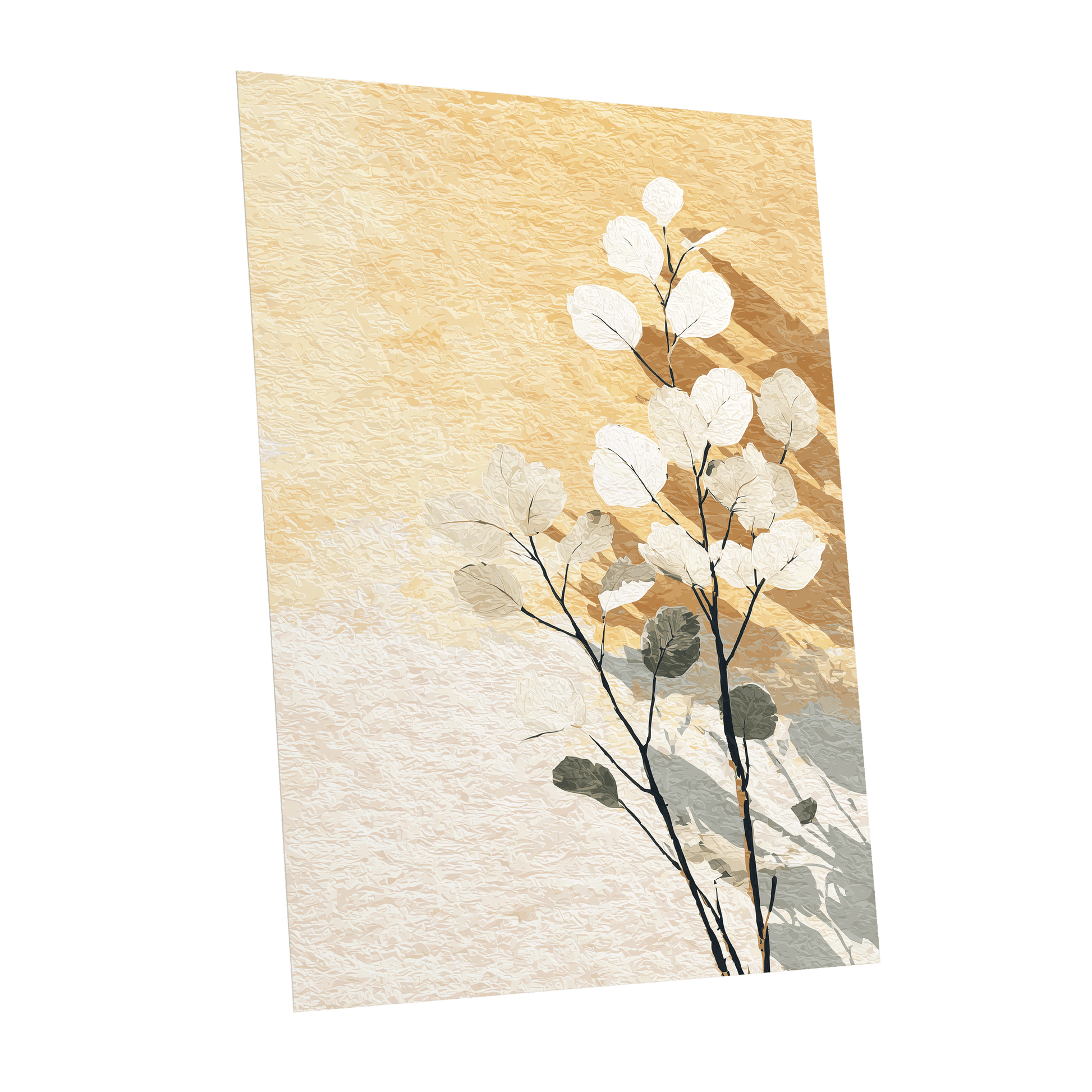 Gilded Botanical Shadows – unframed poster option