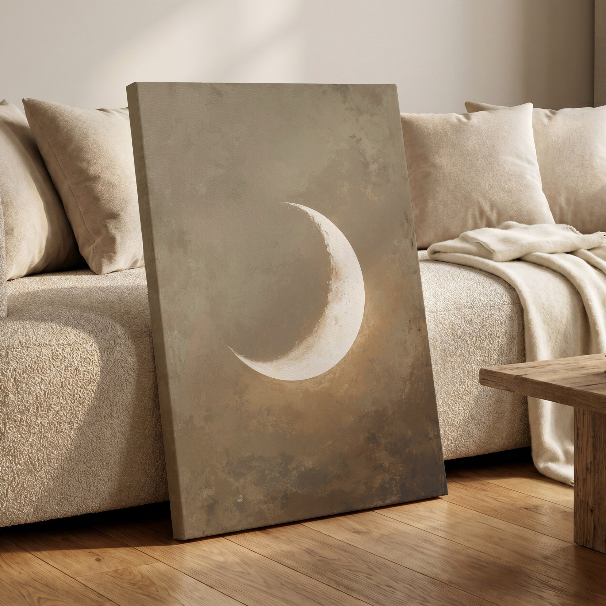 Gilded Crescent – canvas wall art in a styled interior, gallery view 1