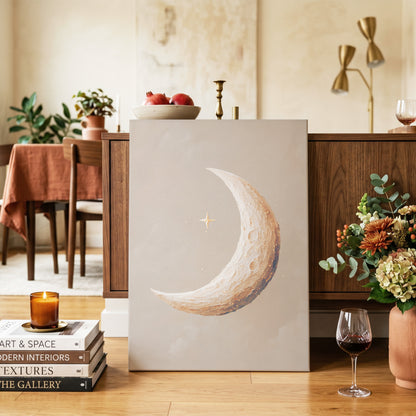 Gilded Crescent – canvas wall art in a styled interior, gallery view 2