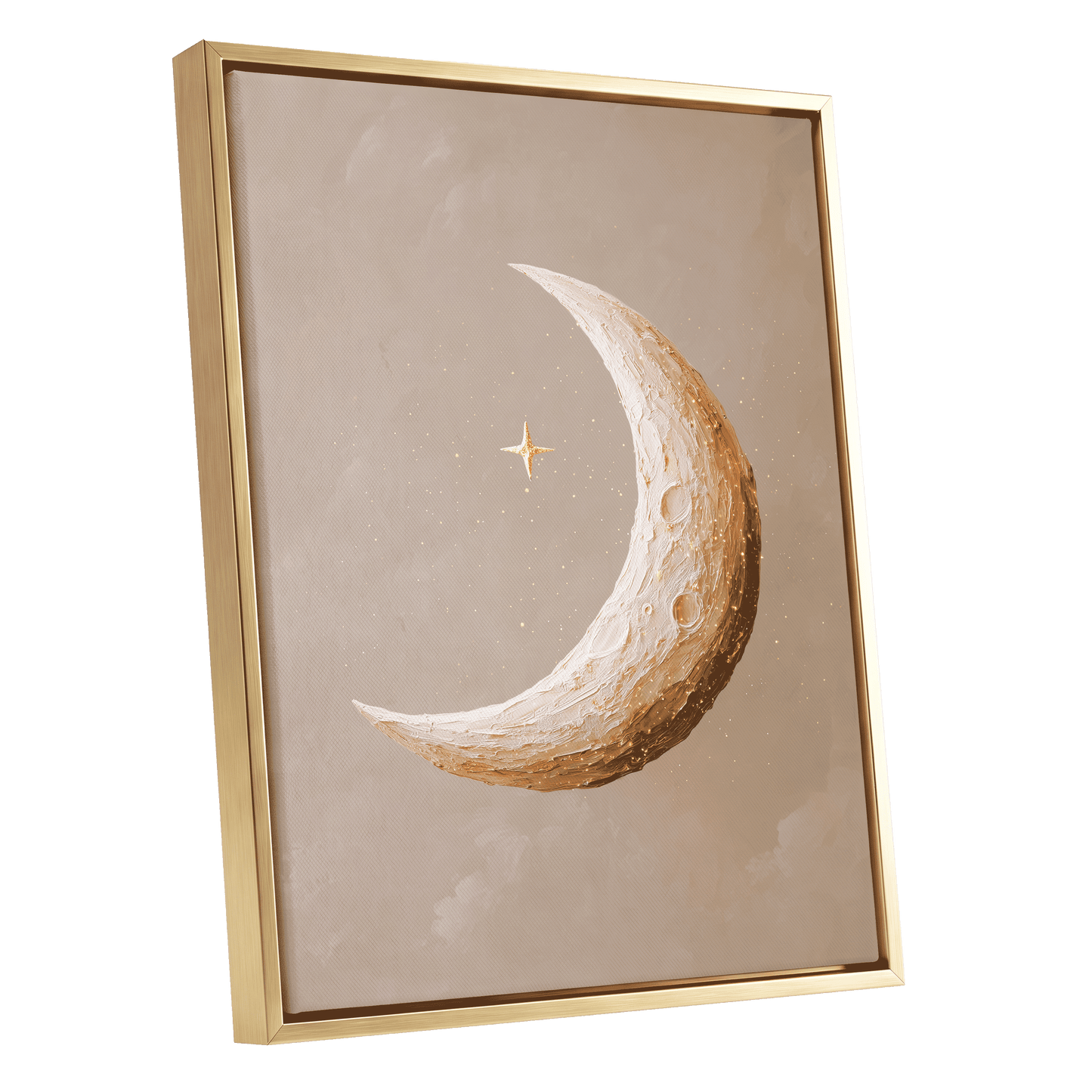 Gilded Crescent – gold framed canvas option