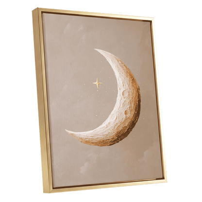 Gilded Crescent – gold framed canvas option