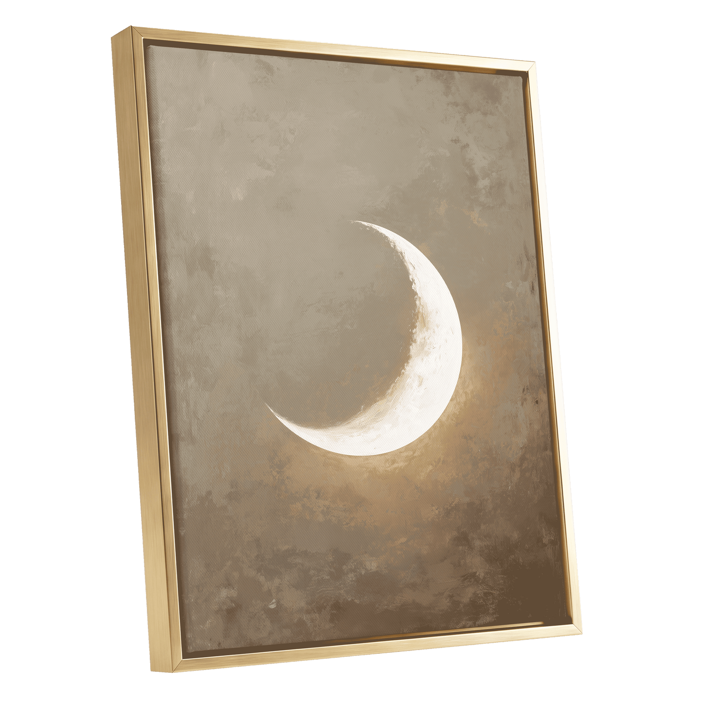 Gilded Crescent – gold framed canvas option
