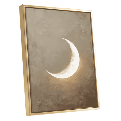 Gilded Crescent – gold framed canvas option