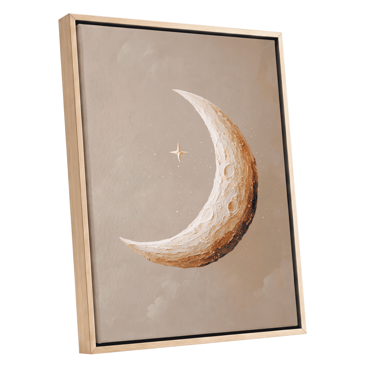 Gilded Crescent – oak framed canvas option