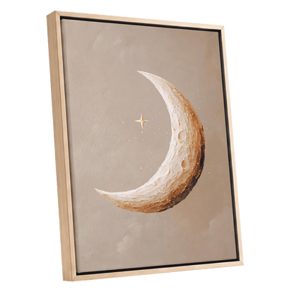 Gilded Crescent – oak framed canvas option
