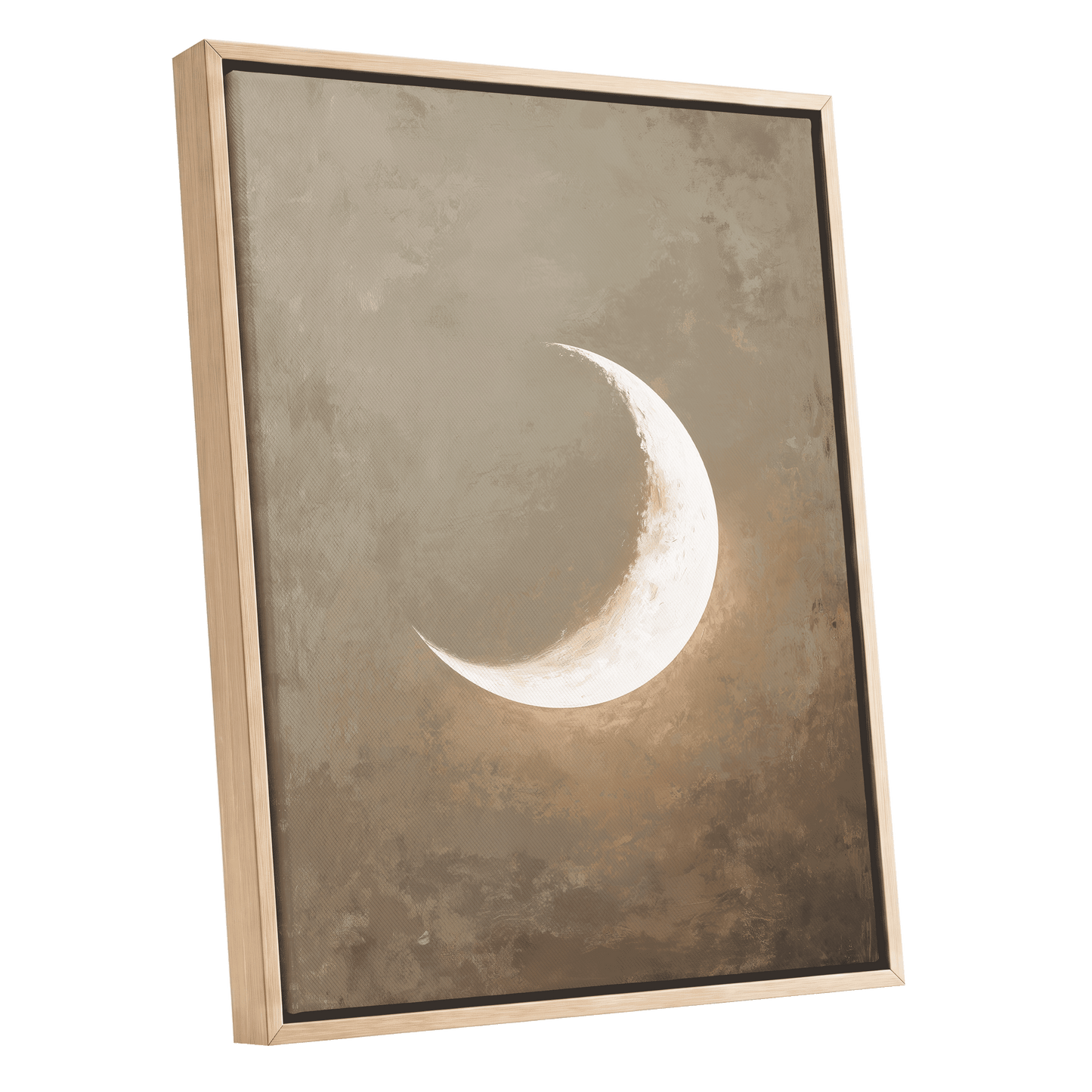 Gilded Crescent – oak framed canvas option