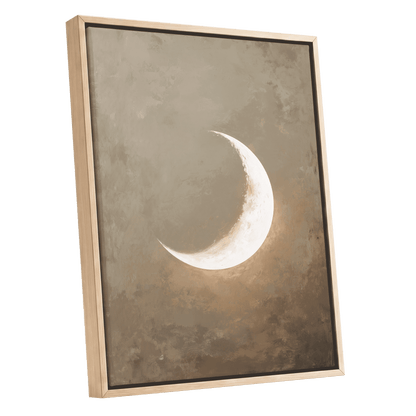 Gilded Crescent – oak framed canvas option