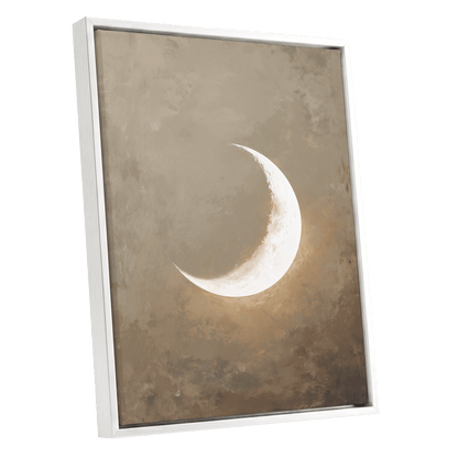Gilded Crescent – white framed canvas option