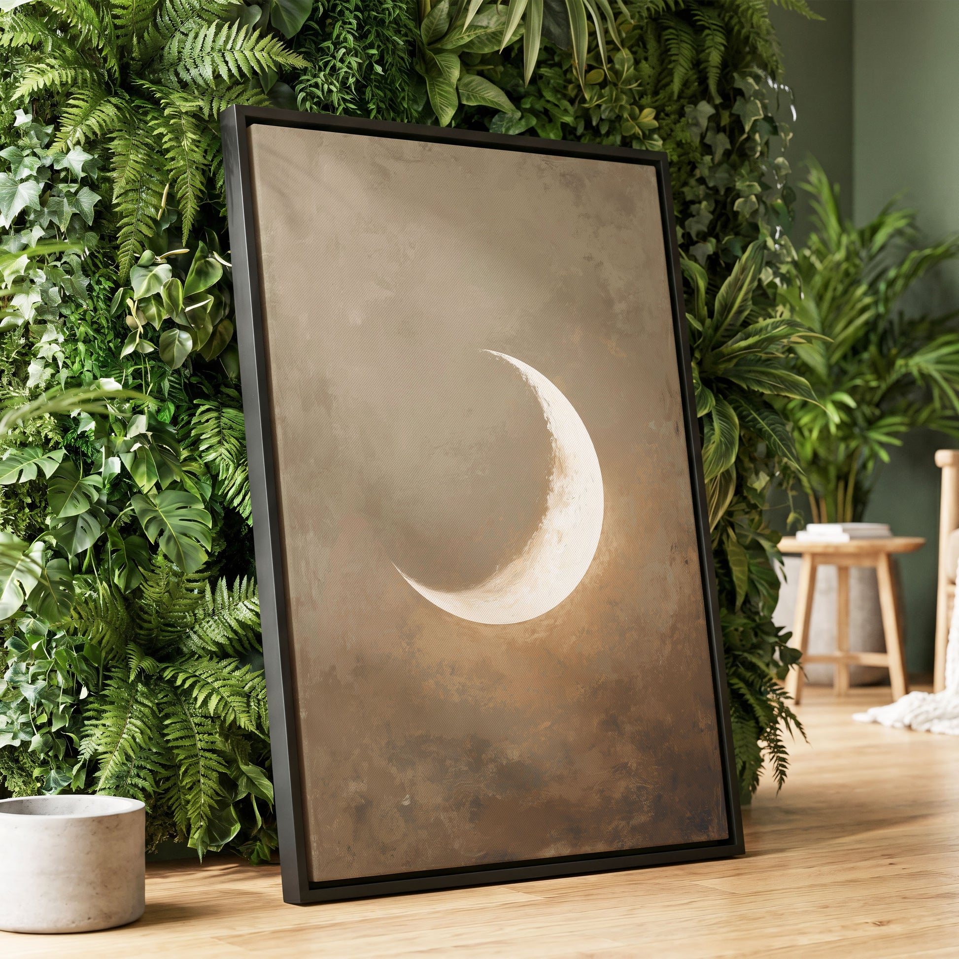 Gilded Crescent – wall art displayed in a styled interior, gallery view 1