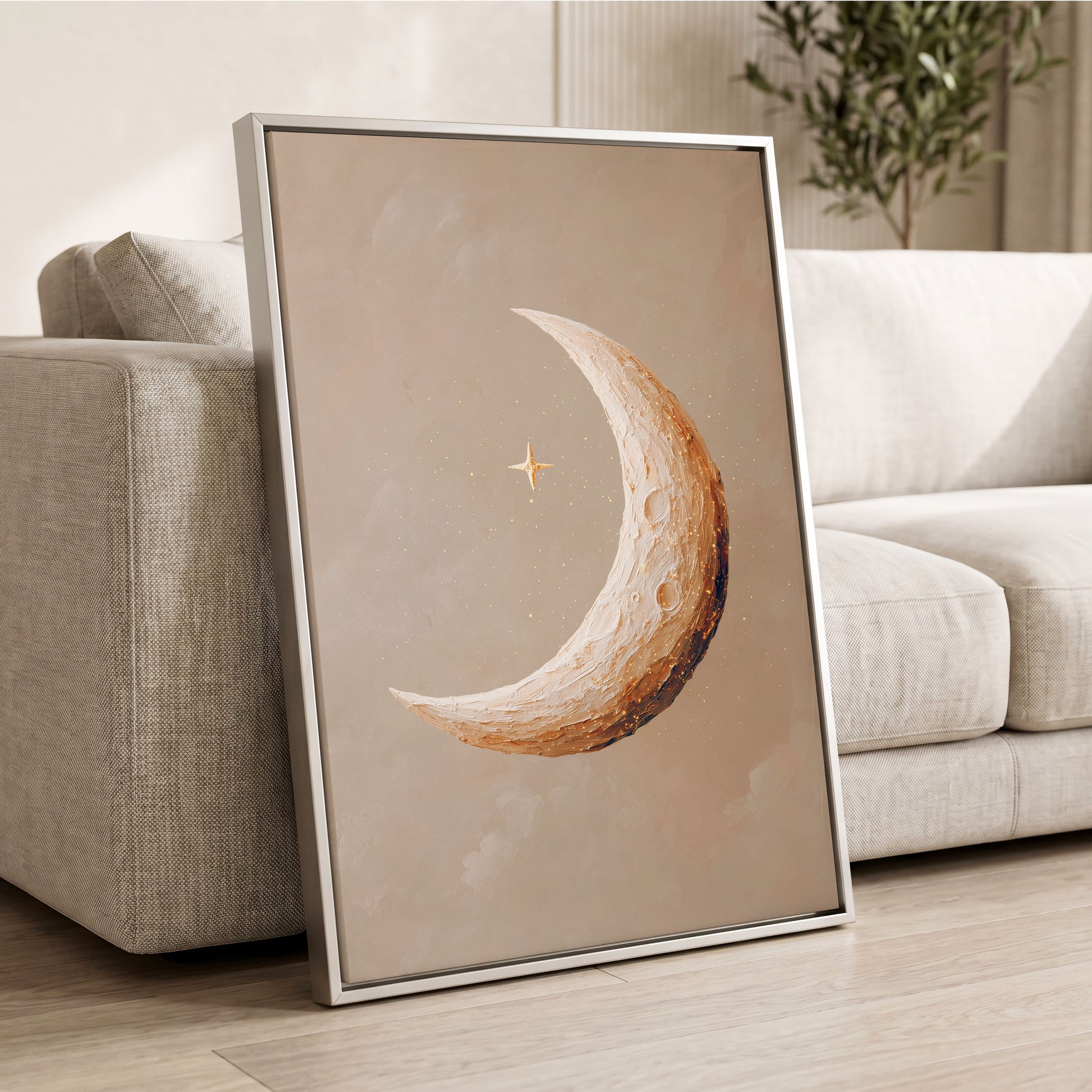 Gilded Crescent – wall art displayed in a styled interior, gallery view 2