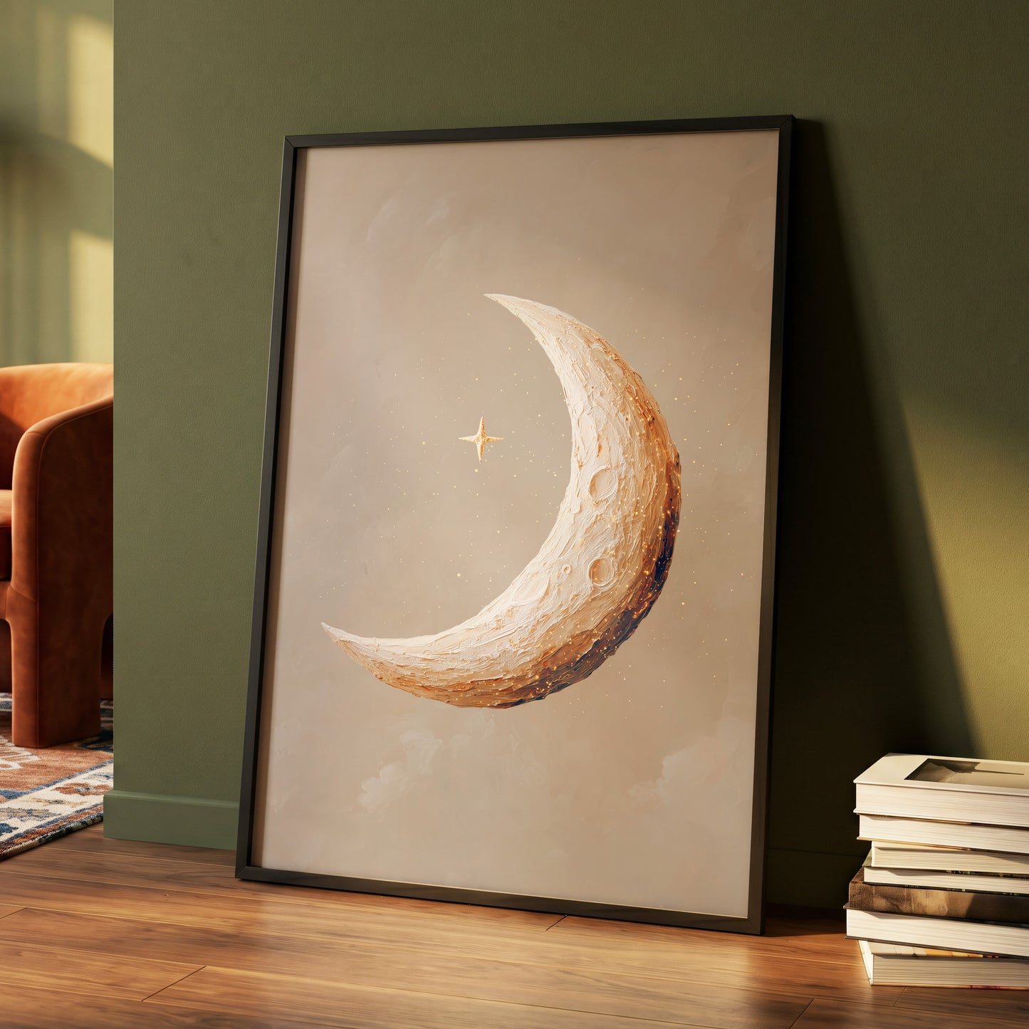 Gilded Crescent – wall art displayed in a styled interior, gallery view 4