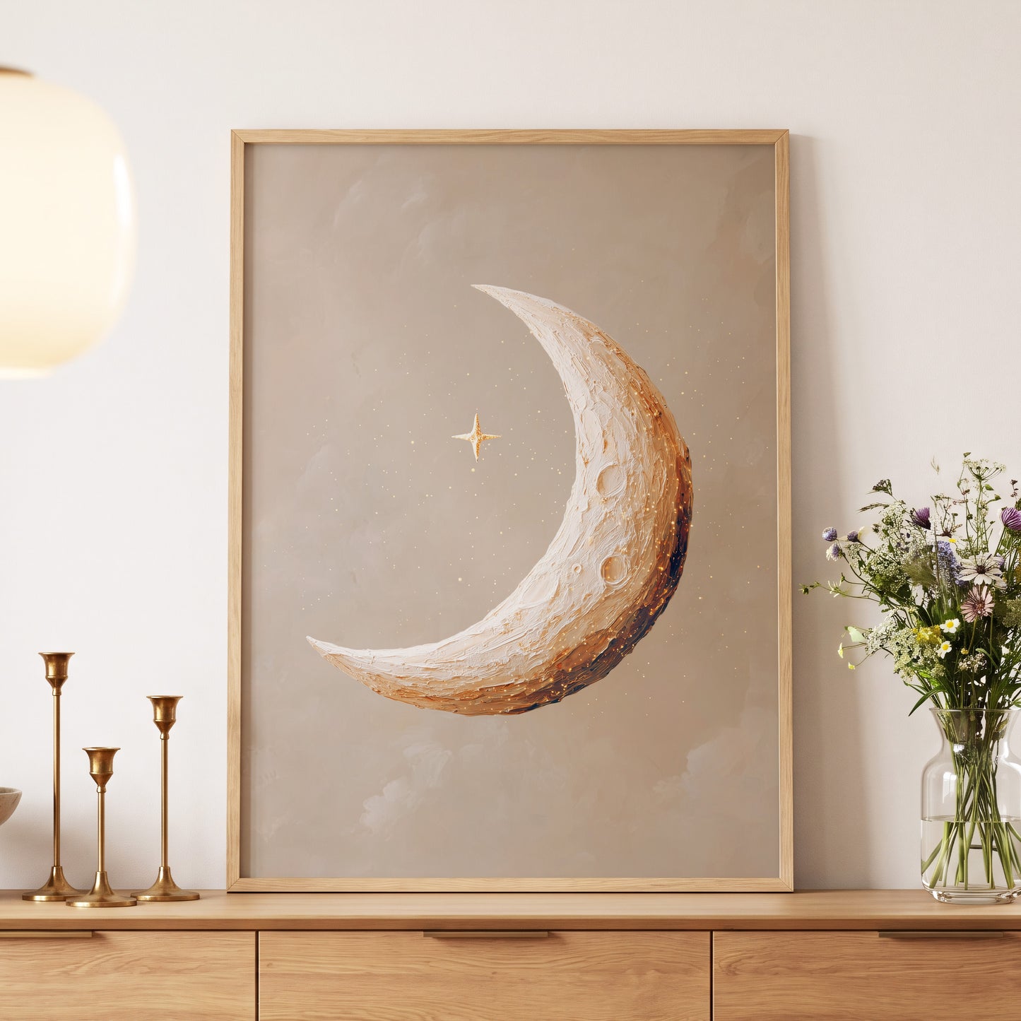 Gilded Crescent – wall art displayed in a styled interior, gallery view 5