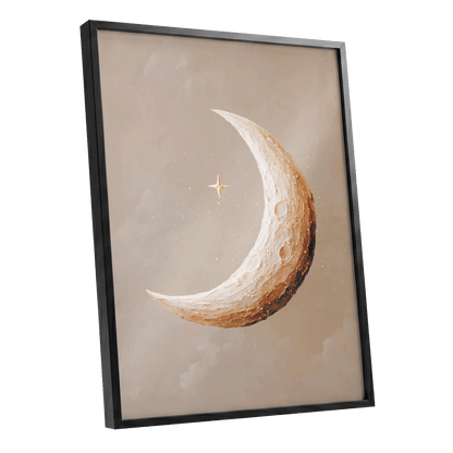 Gilded Crescent – black framed poster option